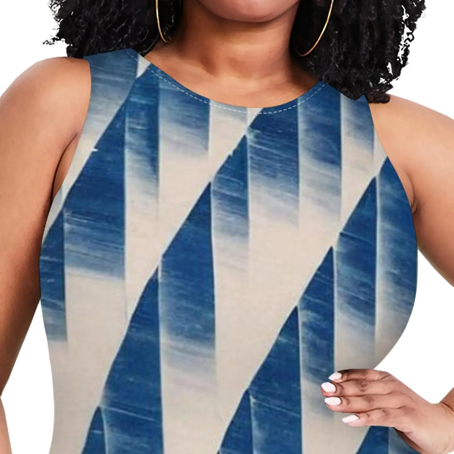 Summer Women's Sleeveless Tank Ruched Plus Size Bodycon Mini Sundress Midi Casual Dresses 2024