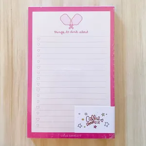 Things to Dink About Pickleball Notepad by Callie Danielle