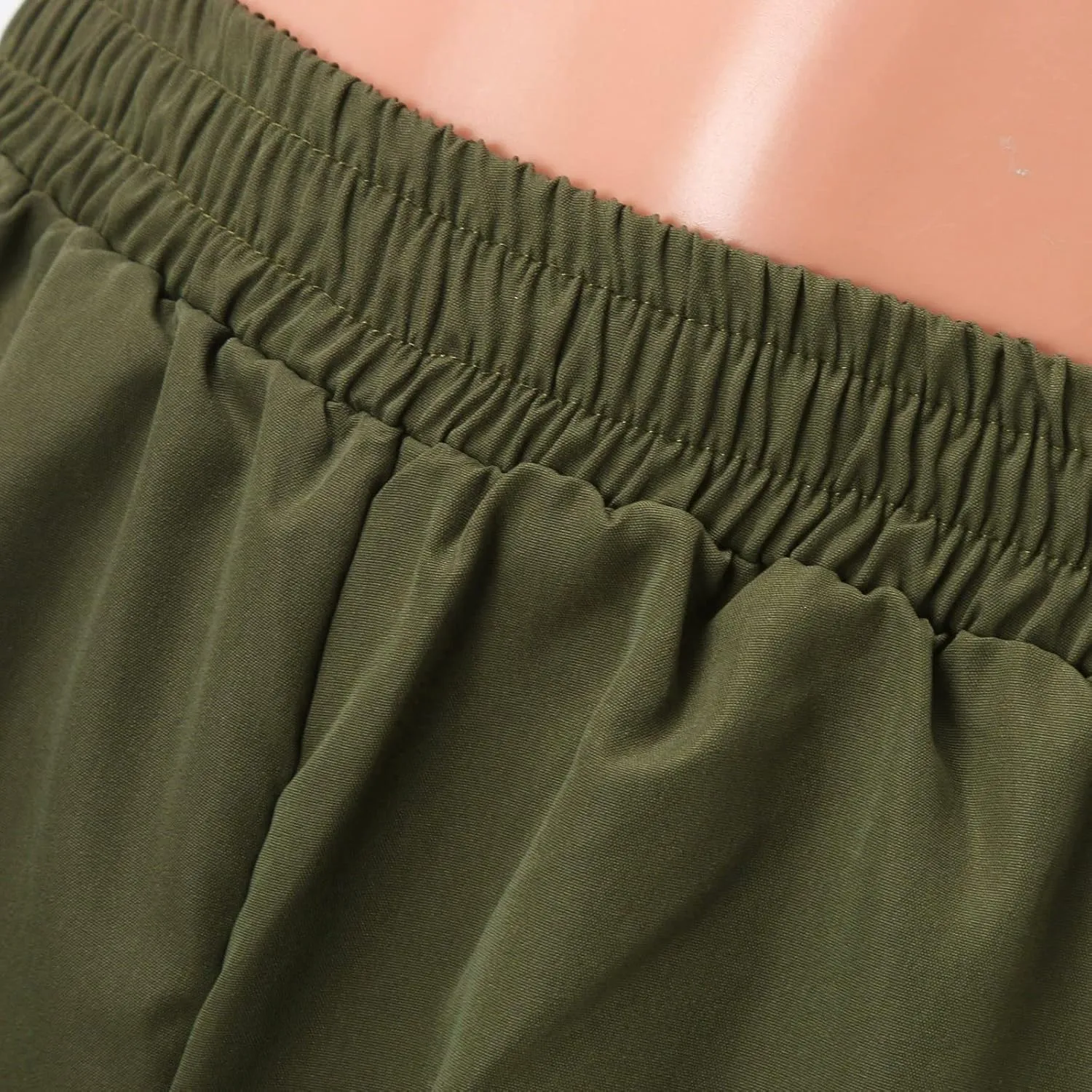 Wide Leg Pants for Women Elastic Waist Drawstring Summer Baggy Cargo Pants with Pockets Lightweight Lounge Trousers