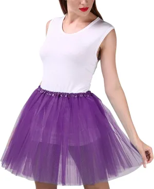 Women's A-Line High Waisted Midi Skirt Women's Candy Color Multicolor Skirts Tulle Skirt A-line Pleated Princess
