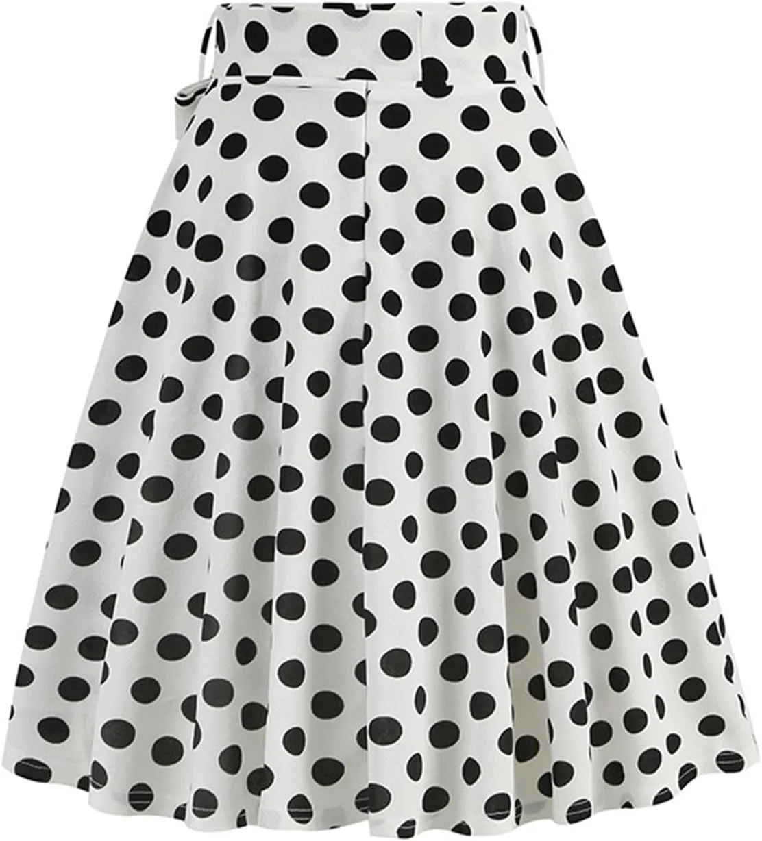 Womens Cute Polka Dot Skirts Elegant Bow Tie Lace-Up Summer Lightweight Comfy A-Line Pleated Midi Skirts