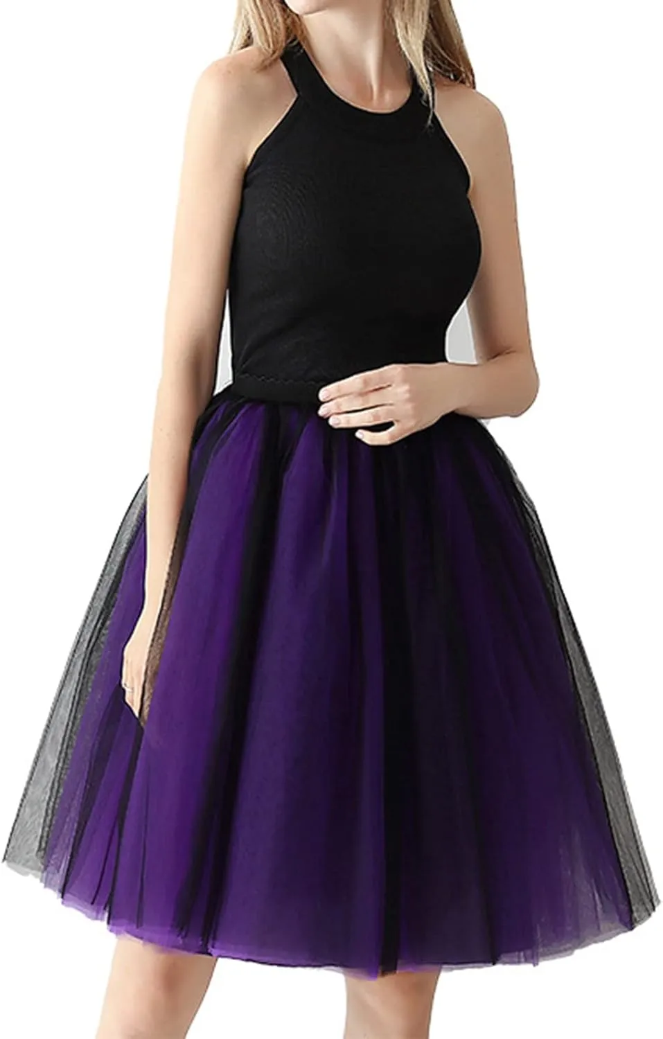 Women's Fashion A Line Pleated Skirt Midi Skirts for Women Womens Puffy Ballet Skirts Tutu Skirt Pleated Skirt