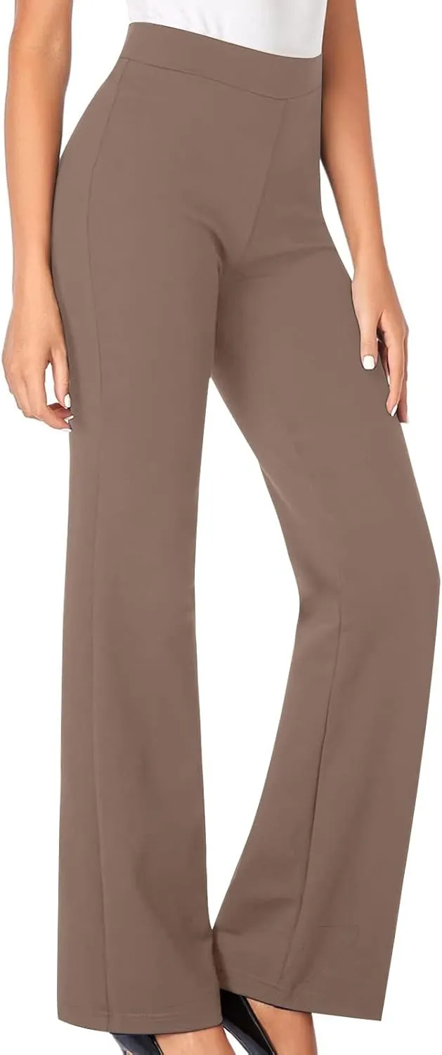 Womens Flare Yoga Leggings Bootcut Leggings Dress Pants Business Casual Pants High Waist Trousers Work Office Pants
