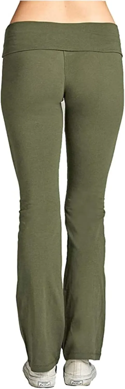Women's Flare Yoga Pants 2024 Tummy Waisted Yoga Pants Control Pants Flare Leggings for Women Womens Fleece Lined