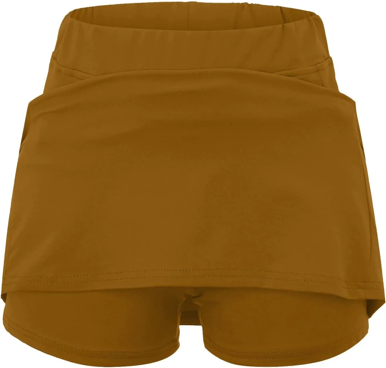 Womens Golf Pleated Tennis Skirts Solid Color Style Soft Culottes Skinny Mid Waisted Athletic Sport Short Skirts