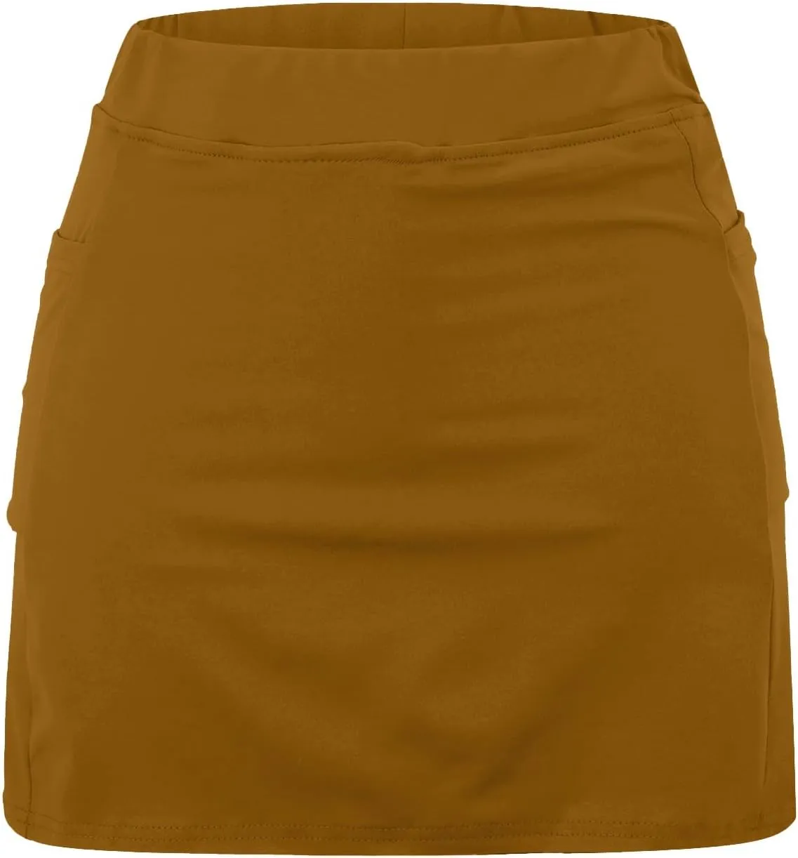 Womens Golf Pleated Tennis Skirts Solid Color Style Soft Culottes Skinny Mid Waisted Athletic Sport Short Skirts