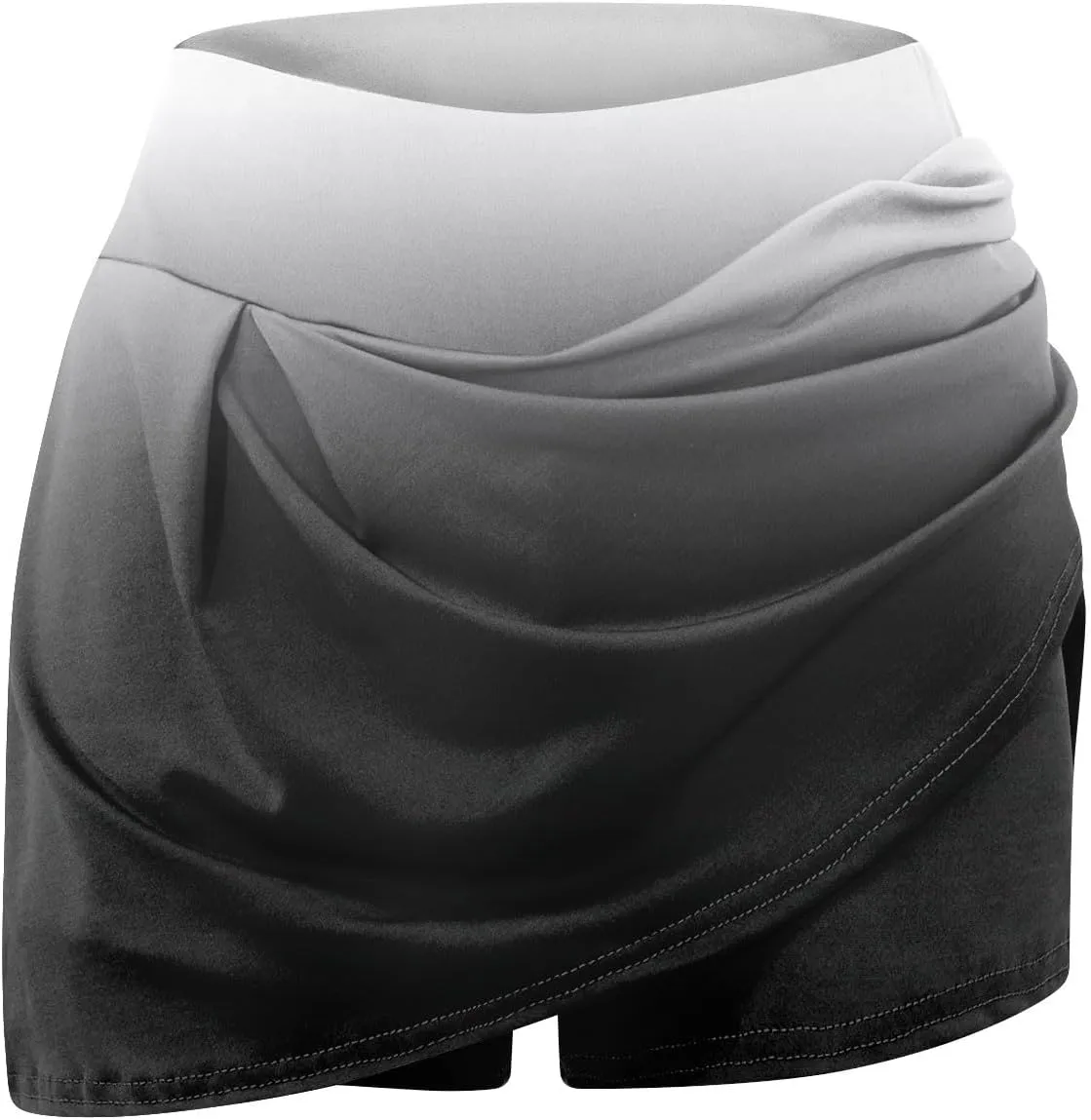 Women's Summer Athletic Loose Trendy Quick Dry Elastic High Waist Color Gradient Yoga Fitness Tennis Skirts 2025, S-5XL