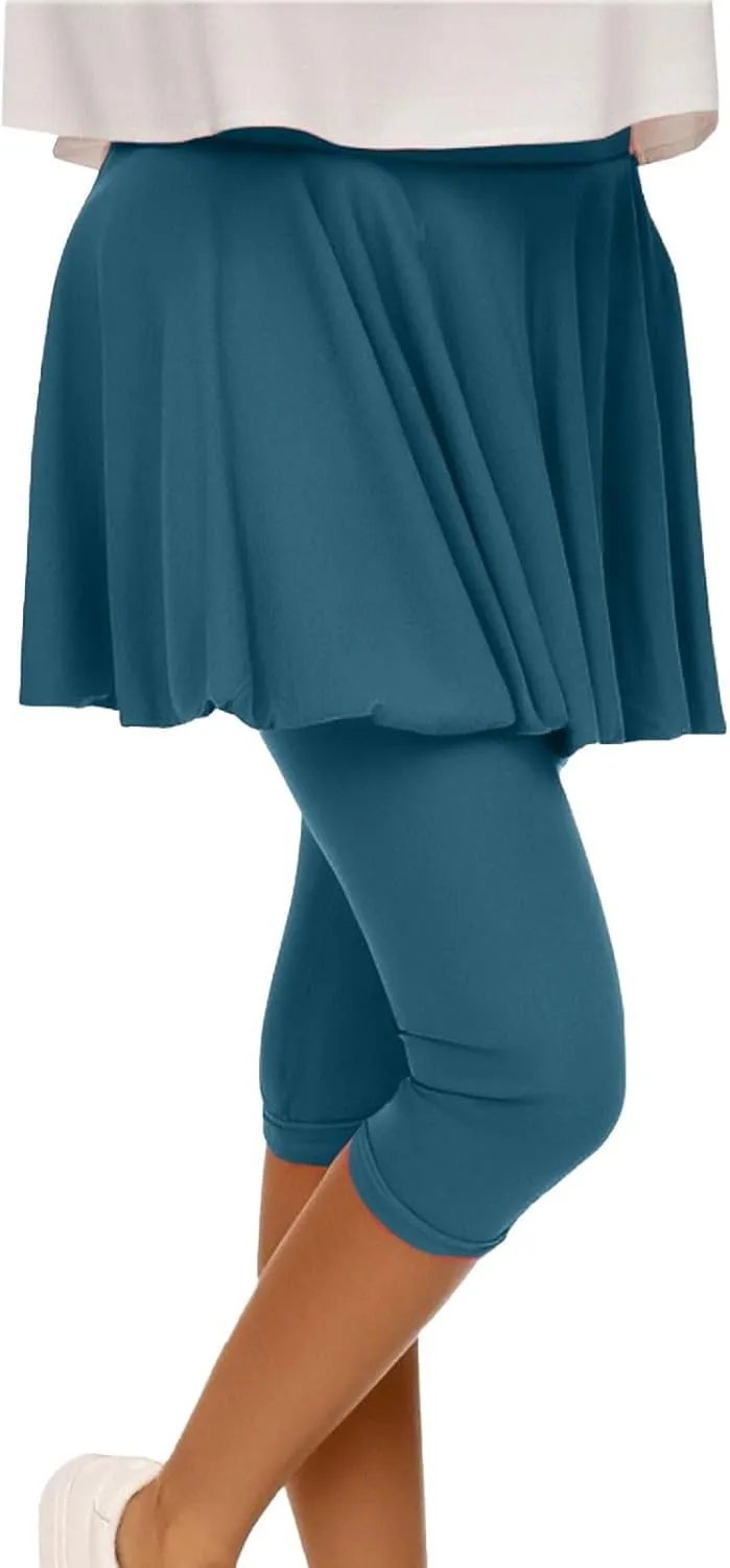 Womens Tennis Skirts with Leggings Athletic Golf Running Leggings with Skirt High Waisted Yoga Pickleball Skorts