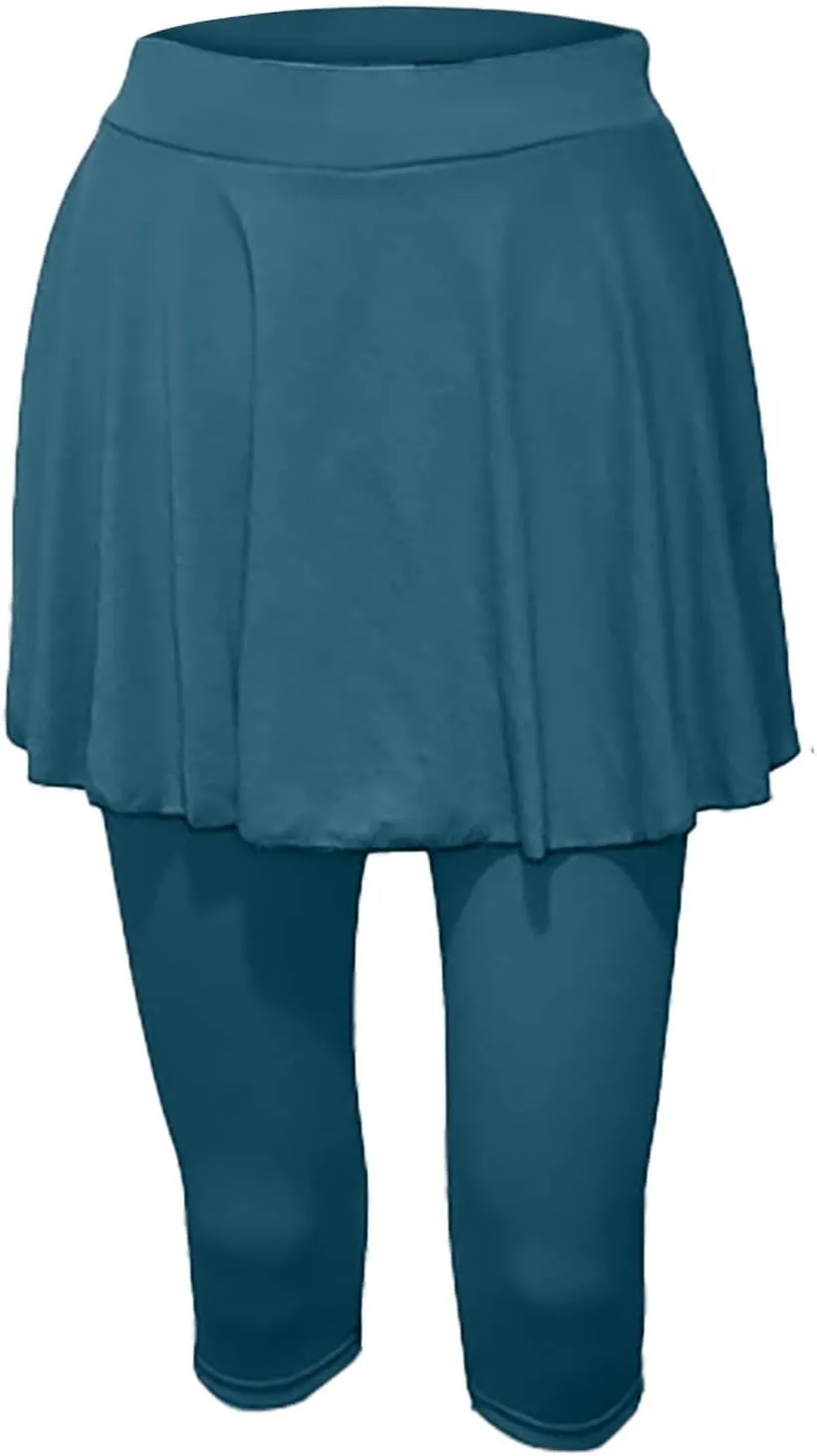 Womens Tennis Skirts with Leggings Athletic Golf Running Leggings with Skirt High Waisted Yoga Pickleball Skorts