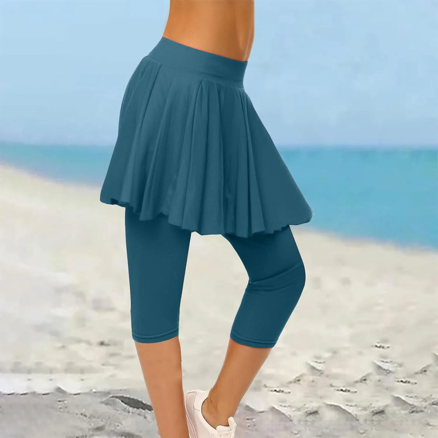 Womens Tennis Skirts with Leggings Athletic Golf Running Leggings with Skirt High Waisted Yoga Pickleball Skorts