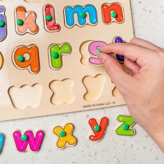 Wooden Small Alphabet a-z Learning Board