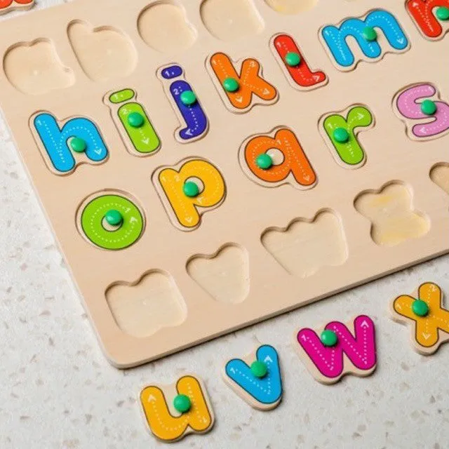 Wooden Small Alphabet a-z Learning Board