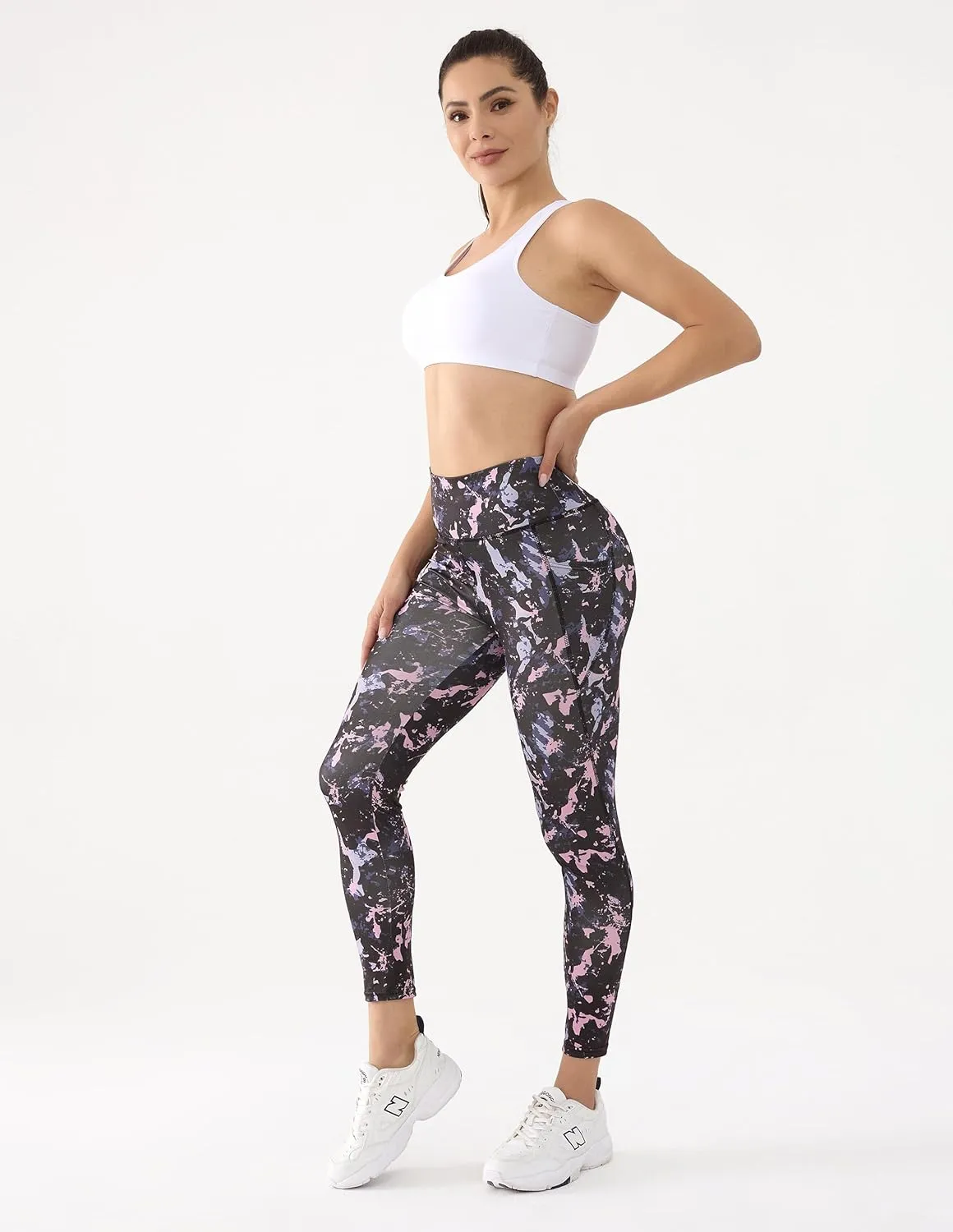 Workout Leggings for Women High Waisted Tummy Control Yoga Pants Gym Athletic Compression Leggings with Pockets