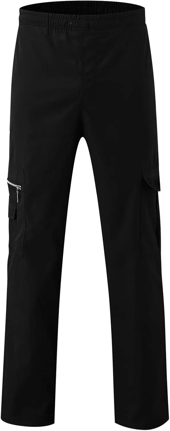 Yoga Pants for Men Warm Pants Exercise Pants Fashion Casual Solid Color Elastic Pocket Overalls Pants