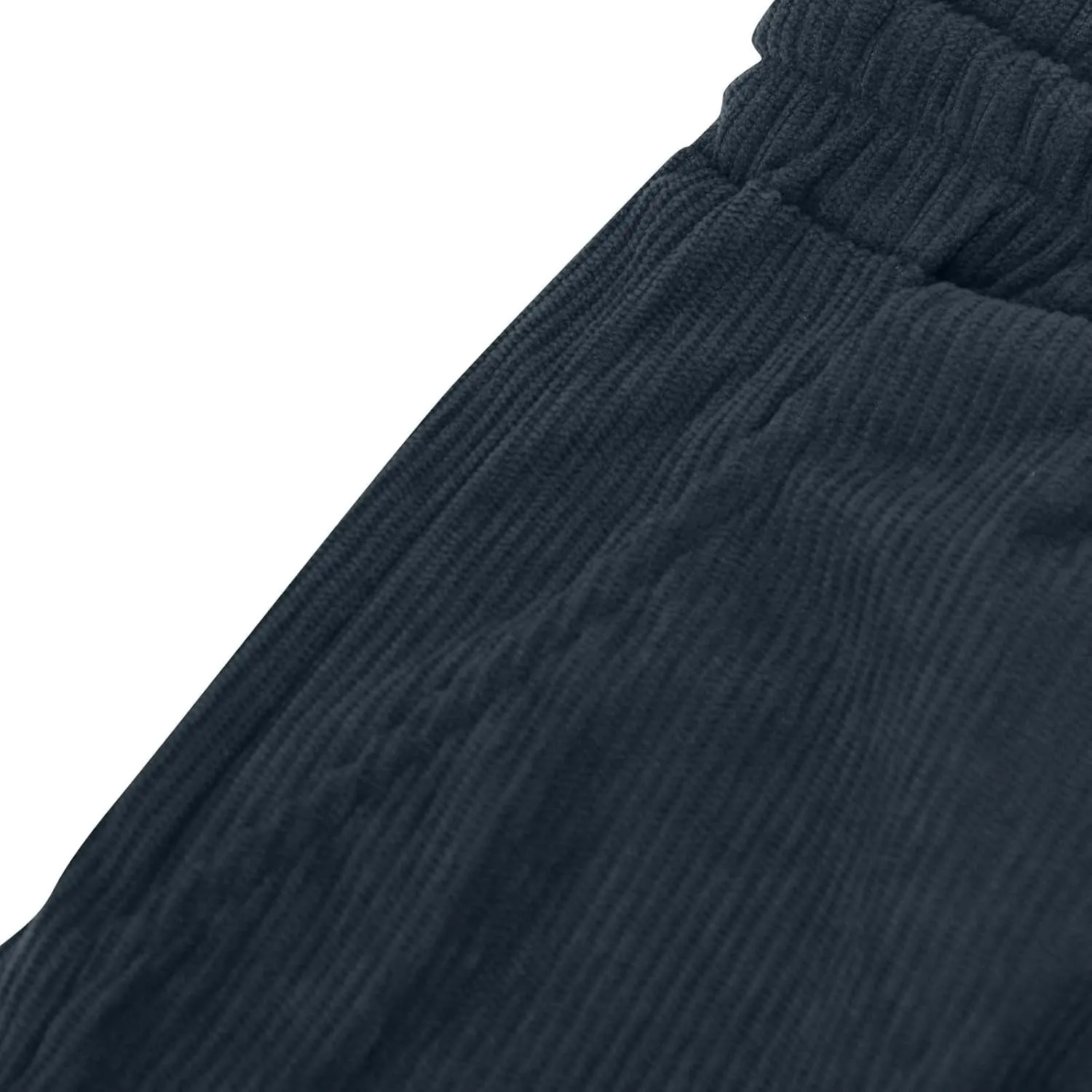 Zeiyignr Mens Corduroy Joggers Pants Casual Cargo Pants Drawstring Elastic Waist Slim Fit Tapered Sweatpants with Pockets